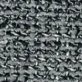 Grayscale abstract texture with repeating diagonal petal-like forms, dark linear elements, and a rough, layered, uneven surface composition.